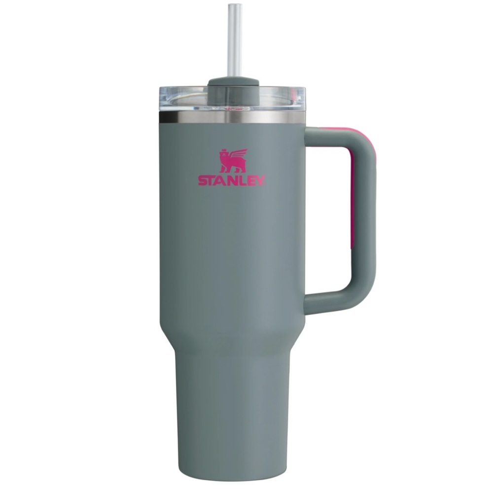 New Stanley Quencher Flowstate 40oz Grey Rock Stainless Steel Tumbler